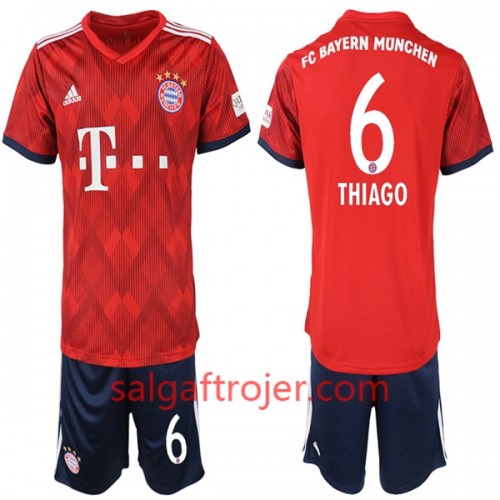 FC Bayern München Fodboldtrøjer Thiago 6 Børn Hjemmebanesæt 2018/19 Kort ærmer FC Bayern München Fodboldtrøjer Thiago 6 Børn Hjemmebanesæt 2018/19 Kort ærmer